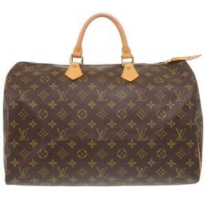LOUIS VUITTON Authentic Brown Monogram Speedy 40 Bag